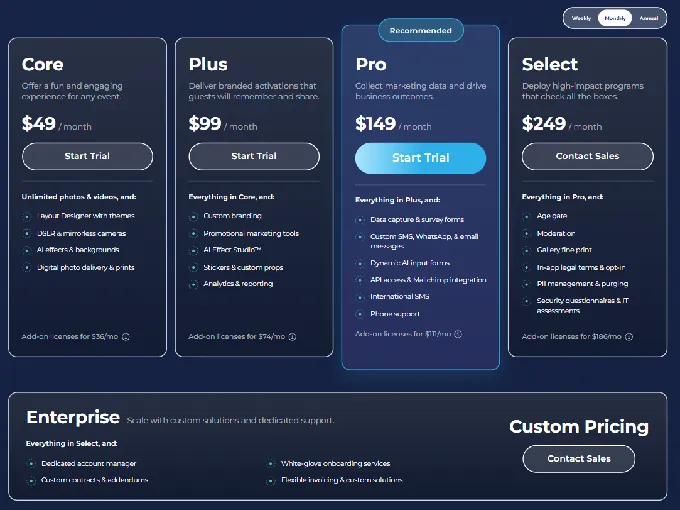 Simple Booth Pricing