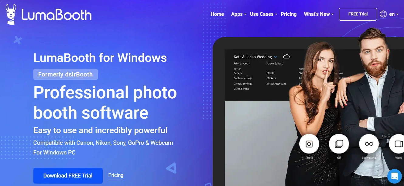 7. dslrBooth (LumaBooth for Windows) — Best for Windows Operators With Existing Camera Gear