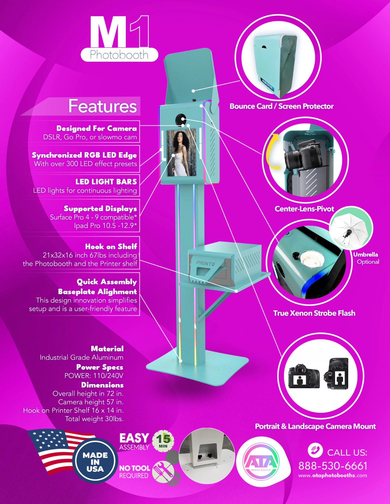 4. ATA Photo Booths M1: Best Modular Shell Kit with Integrated Lighting for First-Time Operators