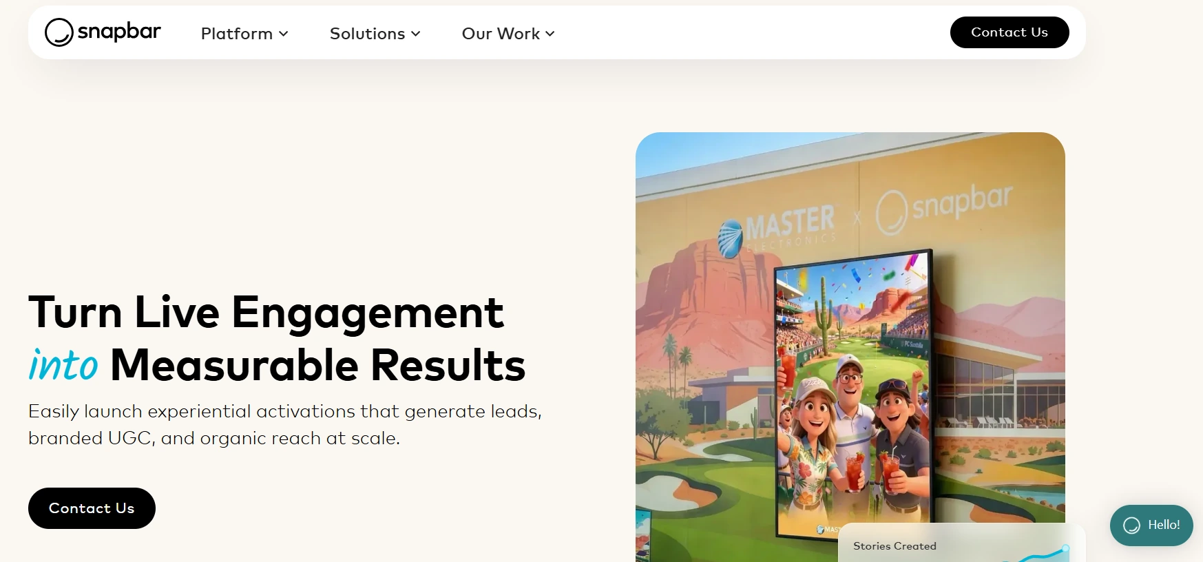 3. Snapbar — Best for Enterprise Brand Activations with Managed Creative and Measurable ROI