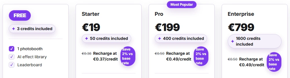 7. AI PhotoBooth: Best for Pay-Per-Use AI Photo Experiences With No Monthly Subscription