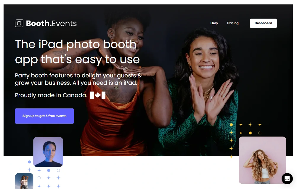 6. Booth.Events: Best for Growing Photo Booth Businesses With AI and DSLR Quality at Competitive Pricing