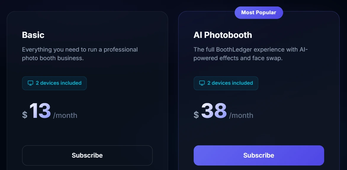 5. BoothLedger - Best Emerging Platform for Wedding-Specific AI Effects and Canon DSLR Quality at an Entry-Level Price