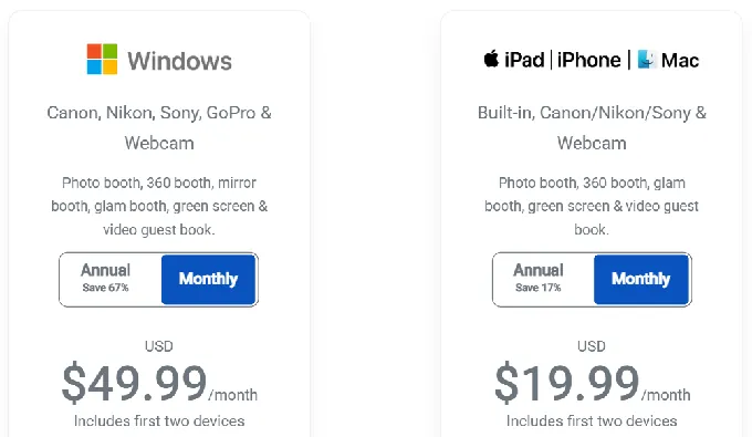 LumaBooth Pricing