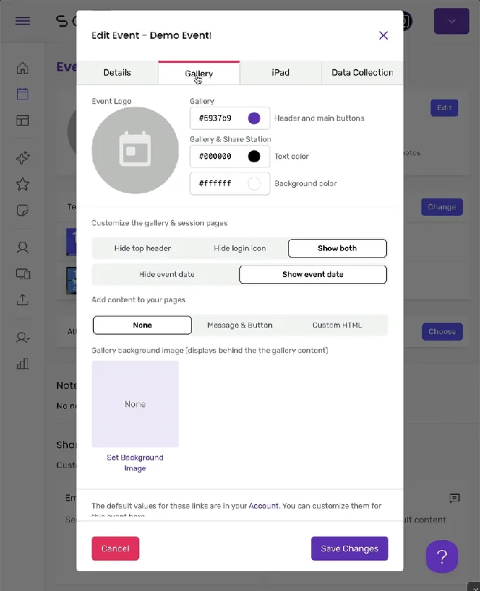 Template design and branding depth