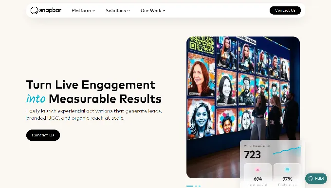 5. Snapbar: Best Alternative for Enterprise Brand Activations and Virtual Events