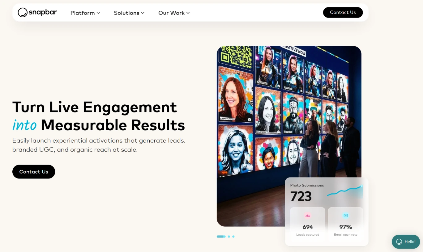 6. Snapbar: Best Alternative for Enterprise-Scale Brand Activations