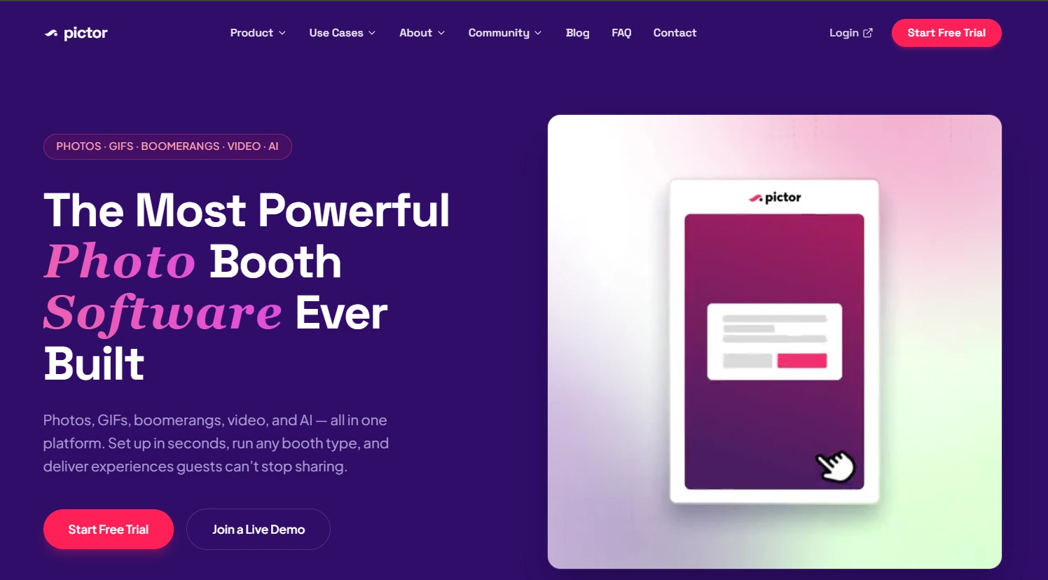 5. Pictor.pro — Best Alternative for AI-Powered Photo Booth Experiences