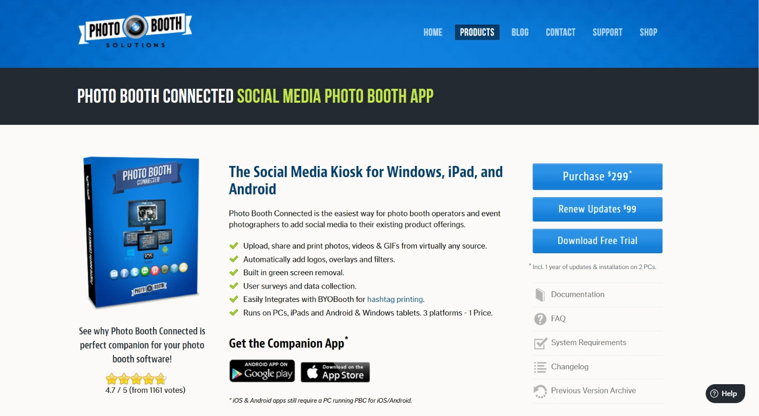 5. Photo Booth Connected - Best Alternative for One-Time Purchase with Green Screen Kiosks