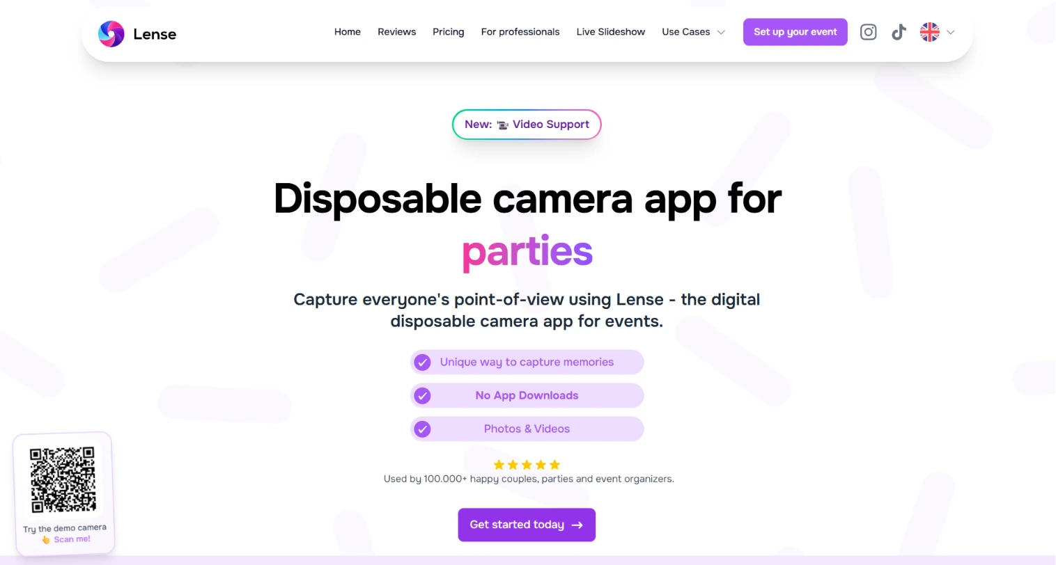 6. Lense — Best Alternative for Budget-Conscious Hosts Who Want a Live Slideshow Included