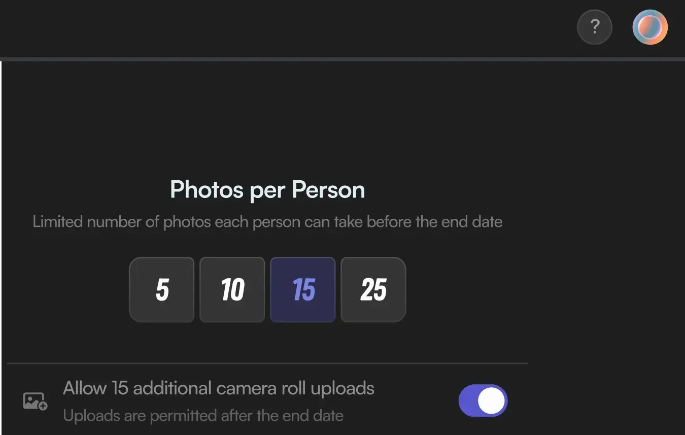 Event customization and host control