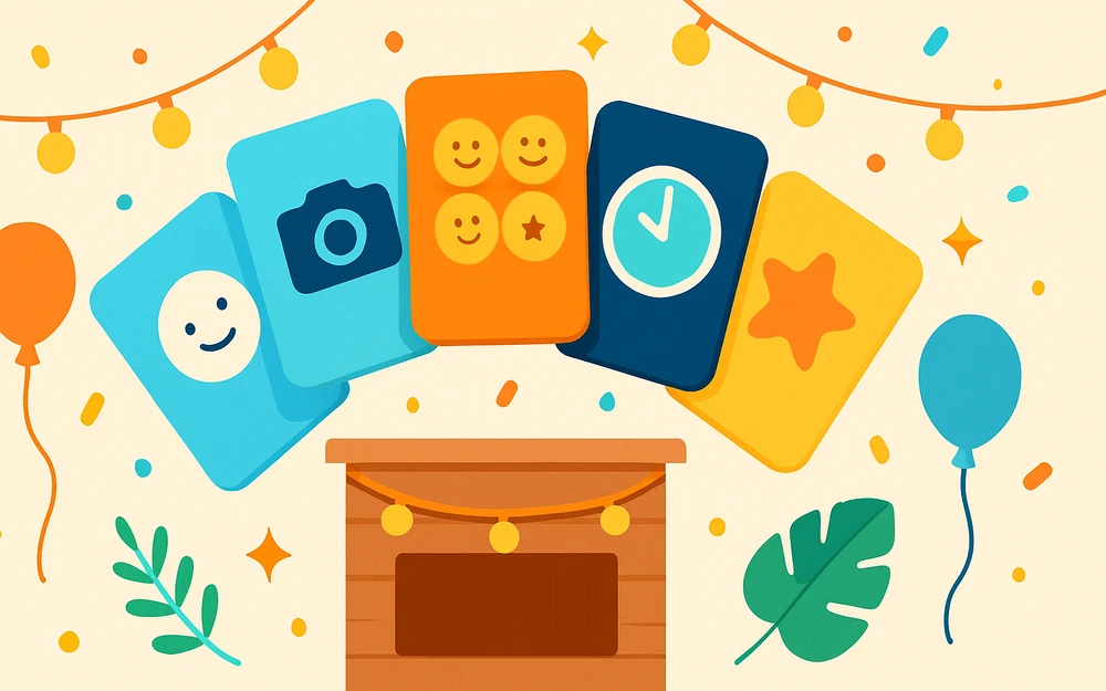A fan of photo booth app screens shown as alternatives to Everybooth